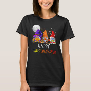 T-shirt Happy Hallothanksmas Gnomes Halloween Christmas