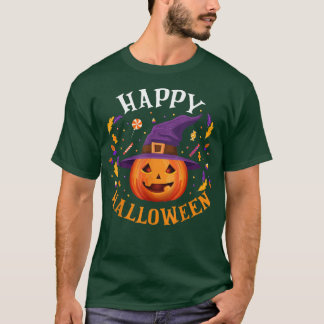T-shirt Happy Halloween 2022 Mignonne Citrouille Pour Homm