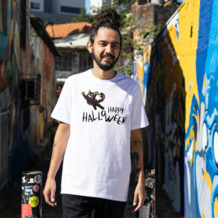 T-shirt Happy Halloween Chat noir Unisex tendance