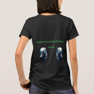 T-shirt Happy Halloween Citrouille et loup hurler chemise
