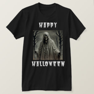 T-shirt Happy Halloween Déplaisant Skeleton Man