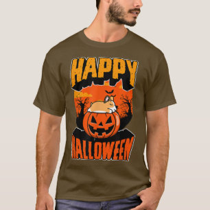 T-shirt Happy Halloween Party Cute Napping Kawaii Corgi Do