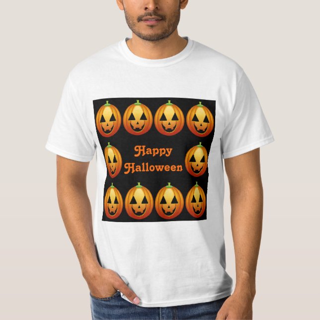 T-Shirt Happy Halloween Pumpkins (Front)