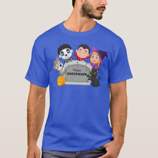T-shirt Happy Halloween rétro