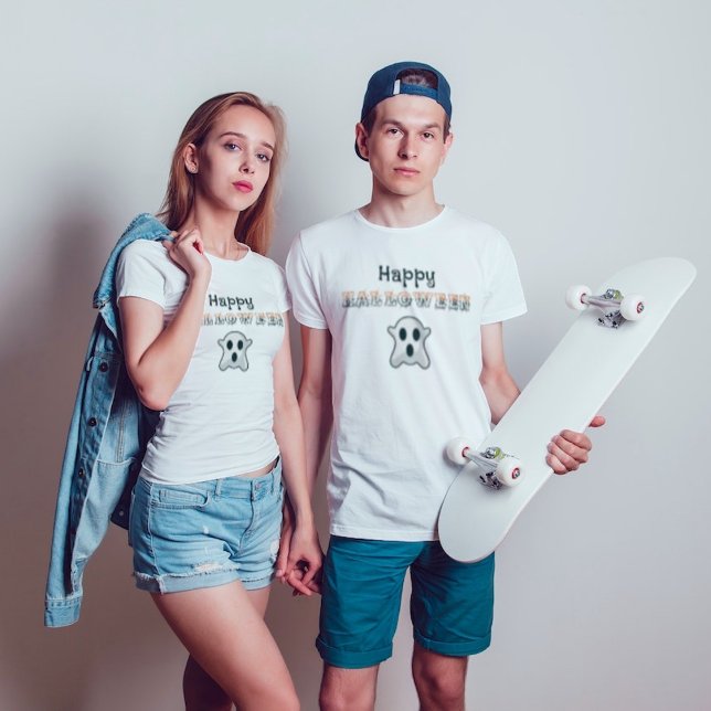 T-shirt Happy Halloween Slogan Cobweb Funny (Créateur téléchargé)