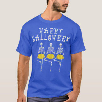 T-shirt Happy Halloween Squelette Ballerina Halloween Ball