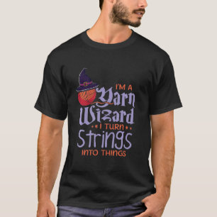 T-shirt Happy Halloween Tricot Yarn Wizard Citation Magici