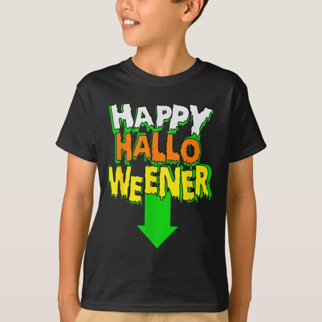 T-shirt Happy Halloweener _ Funny Halloween  (Devant)