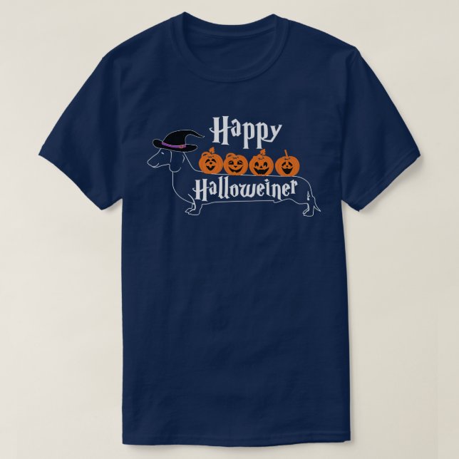T-shirt Happy Halloweiner Dachshund Lovers Halloween 4415 (Design devant)