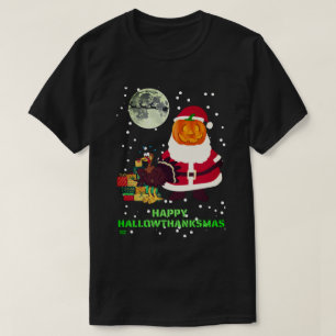 T-shirt "HAPPY HALLOWTHANKSMAS" drôle cadeau de fête de va