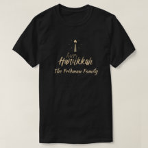 Happy Hanoukka Nom de famille Une bougie Simple