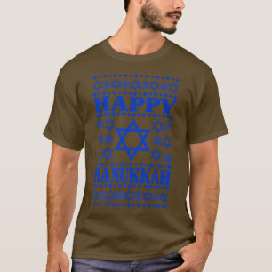 T-shirt Happy Hanukkah Men Women Kids Stars Of David Jewis