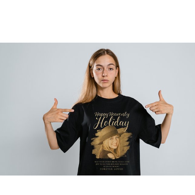 T-shirt Happy Heavenly Holiday Memorial Photo Tribute – In (Créateur téléchargé)