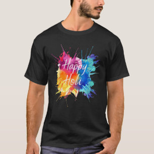 T-shirt Happy Holi 2022 Couleurs de la fête indienne Salut