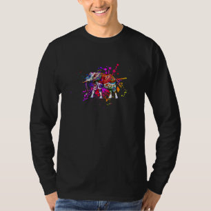T-shirt Happy Holi Colours Inde Hindu Printemps Elephant H