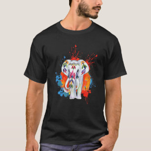 T-shirt Happy Holi Colours Inde Hindu Spring Elephant Holi