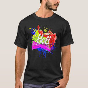 T-shirt Happy Holi Festival 2022 Inde couleurs Printemps h
