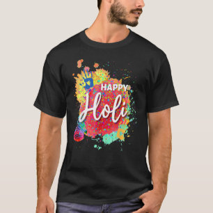 T-shirt Happy Holi Festival Couleur Coeur Inde Printemps h
