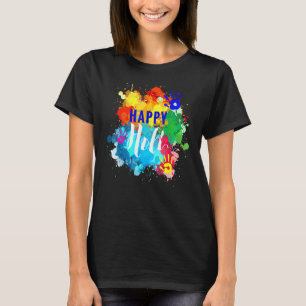 T-shirt Happy Holi Festival Inde couleurs Printemps