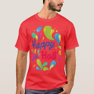T-shirt Happy Holi T Pour Femmes Hommes Enfants Couleur In