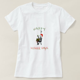 T-shirt Happy Hollerdays 6 - avocado cadeau de Noël.