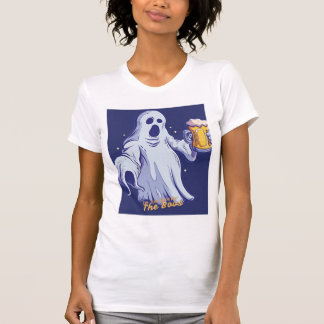 T-shirt Happy Hour Hanté – Conception de bière fantôme rét