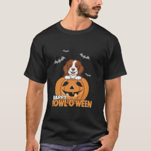 T-shirt Happy Howl o ween Citrouille chien chauve Beagle H