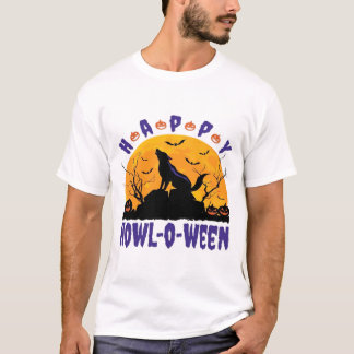 T-shirt Happy Howl O Ween Howling Halloween Dog Essential 