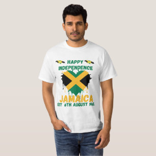 T-shirt Happy Independence Jamaica Day Jamaican Flag 1962 