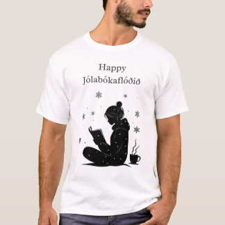 T-shirt Happy Jolabokaflod - Livre islandais Flood Cadeau