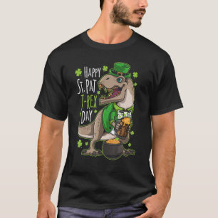 T-shirt Happy Jour de la Saint Patrick Dinosaur Dino Sauru