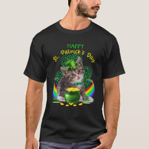 T-shirt Happy Jour de la Saint Patrick Kitten Leprechaun C