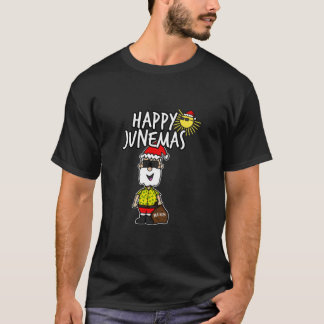 T-shirt Happy Junemas Christmas June 2021 Santa Summer Fun