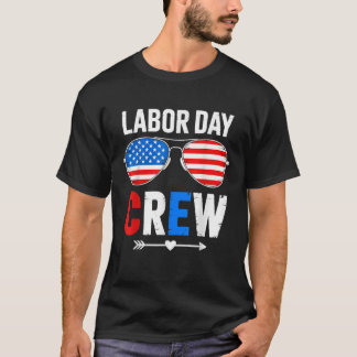 T-shirt Happy Labor Day Crew Patriot Happy Labor Day Vinta