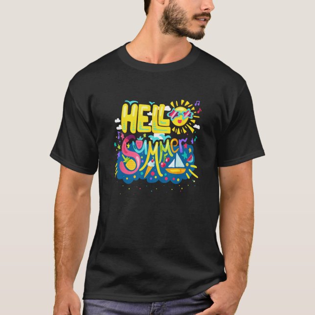 T-shirt Happy Last Day of School Hello Summer 2023 69 (Devant)