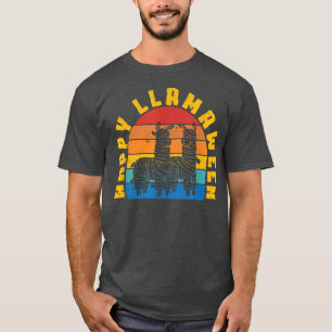T-shirt Happy Llamaween Effrayant Déplaisant Éffrayant Fun