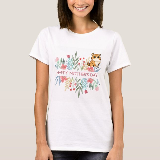 T-shirt Happy Mothers day design (Devant)