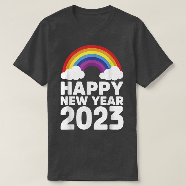 T-shirt Happy New Year 2023 New Years Lunar Holiday Rainbo (Design devant)