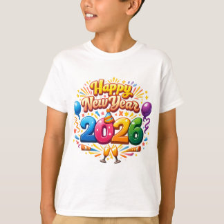 T-shirt Happy New Year 2026 Celebration – Festive Firework