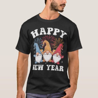 T-shirt Happy New Year 2026 Gnomes Family Party New Years