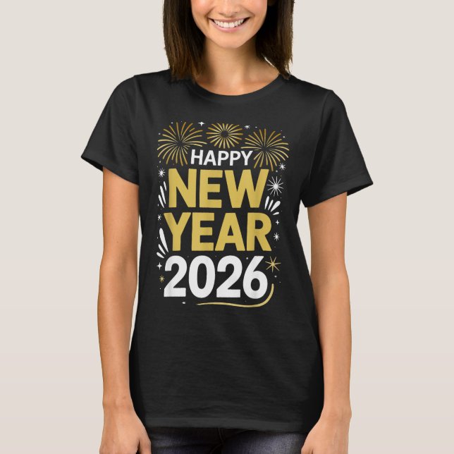 T-shirt Happy New Year 2026 - New Year's Eve 2026  (Devant)