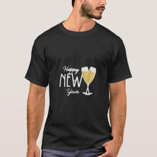 T-shirt Happy New Year Champagne Toast Design – Festive Ho