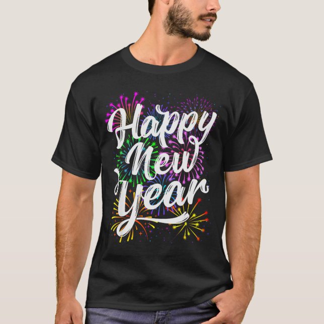 T-shirt Happy New Year Party Supplies 2026 Family Matching (Devant)