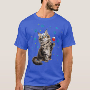 T-shirt Happy Pâque Maine Coon Chat Drôle Seder Juif H