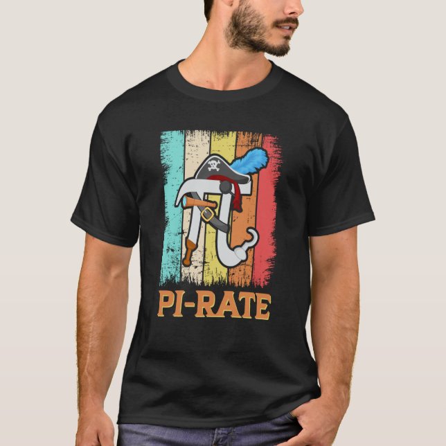 T-shirt Happy Pi Day Pi rate Math Geek Pirate Science (Devant)