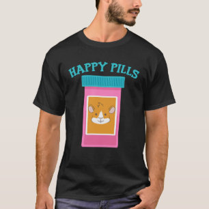 T-shirt Happy Pills Médicament Capsule Guinée Cochon