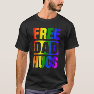 T-shirt Happy Pride Mois Lgbt Free Dad Hugs Support Men