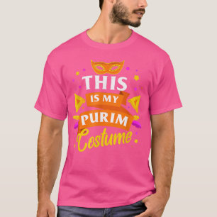 T-shirt Happy Purim Costume Idea Cute Mask Hébreu Juif H