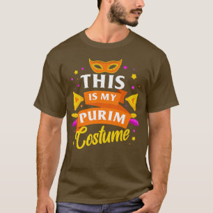 T-shirt Happy Purim Costume Idea Cute Mask Hébreu Juif H