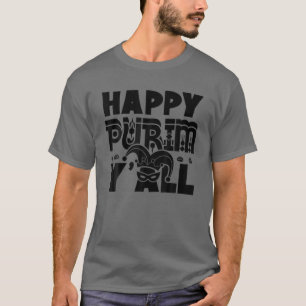 T-shirt Happy Purim Y'all Juif Costume de vacances drôle